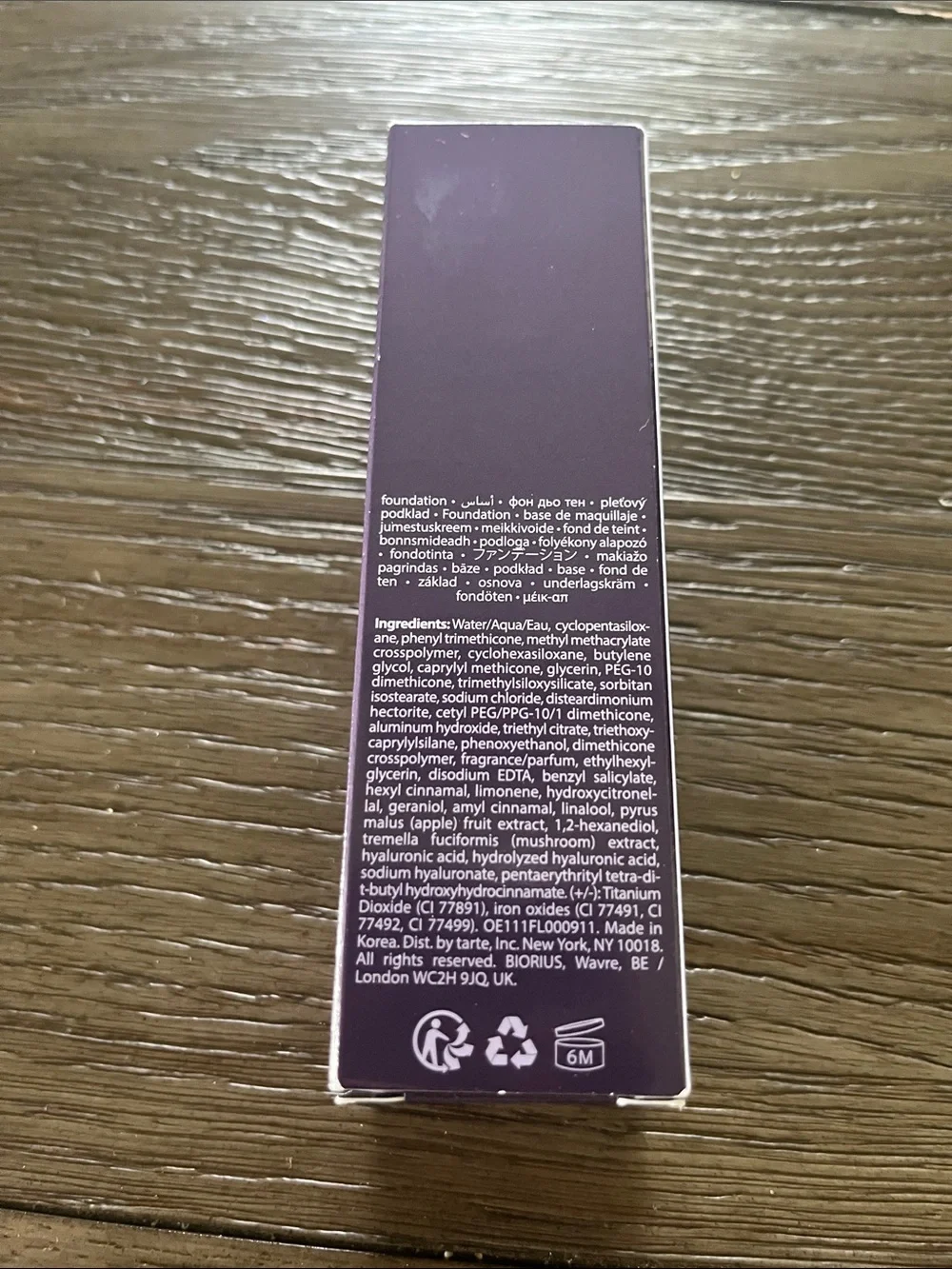 tarte Face Tape Double Duty Beauty Foundation - purple and gold packaging